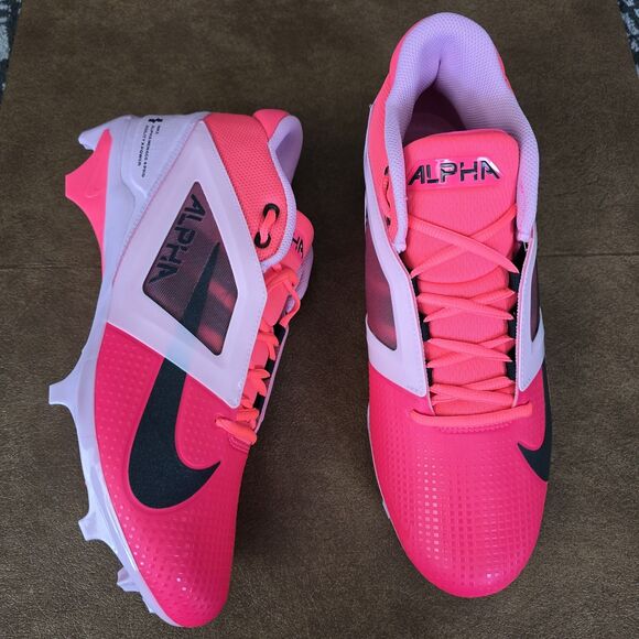 Nike Alpha Menace 4 Pro Football Cleats Pink/black Men’s Size 11 New No Box - Picture 1 of 11